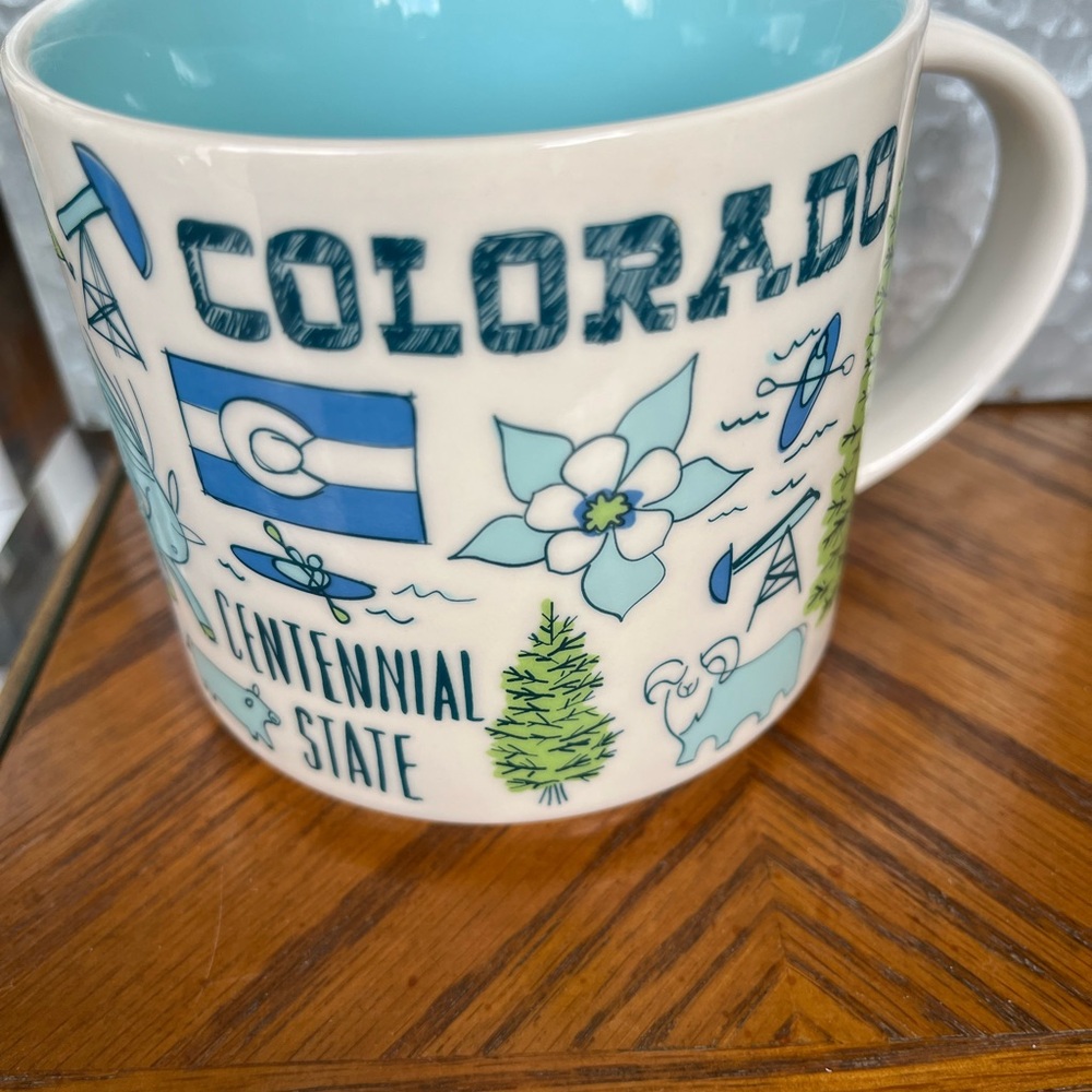 Starbucks Colorado Mug - Blue and Green Design